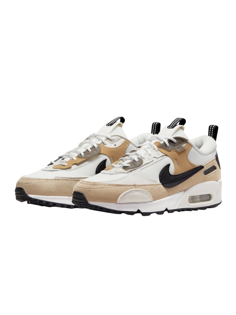 Nike Women’s White, Brown & Tan Layered Wave Sneaker - Picture 3 of 6